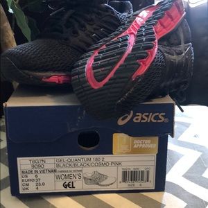 ASICS cosmo pink and black